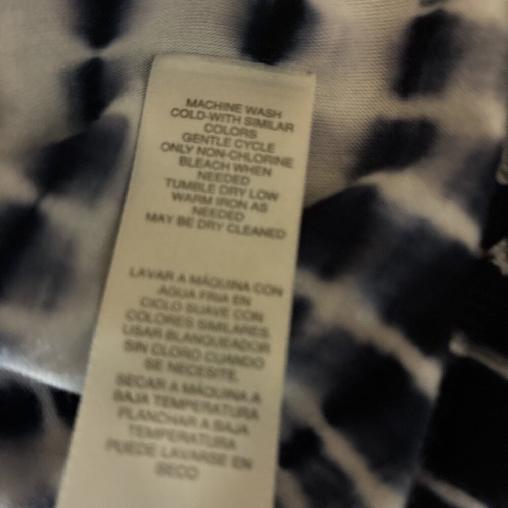 Chicos Womens Top Tie Dye Colorblock V Neck Short Sleeve Size L - Picture 8 of 9